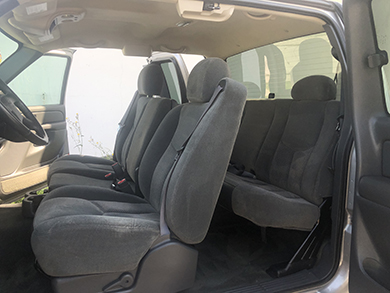 Vehicle with a full interior cleaning.